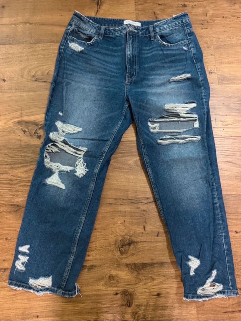 Flying Monkey Women's Distressed Blue Jeans
